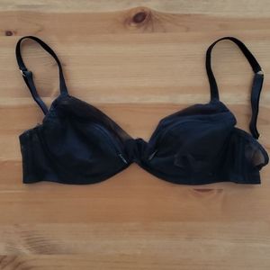 Black Agent Provocateur Bra with Zippers